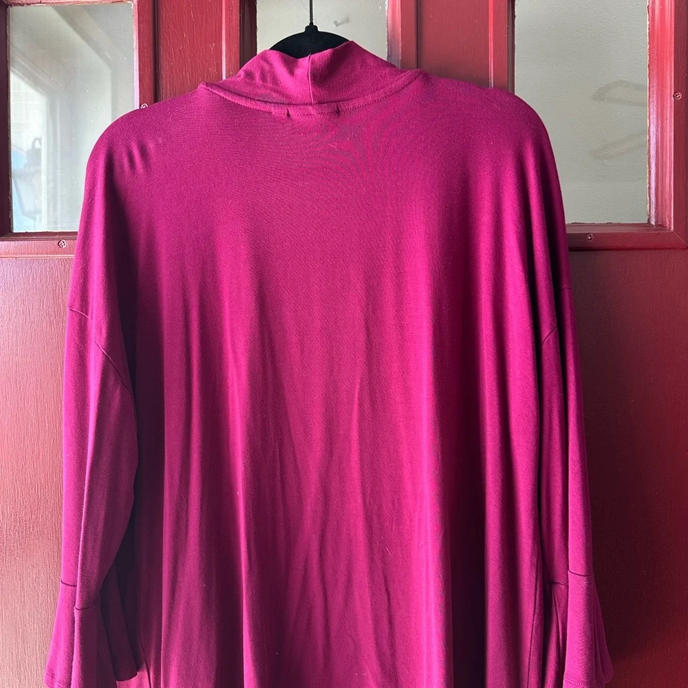 Kim Rogers Magenta Open Front Cardigan - Picture 4 of 5